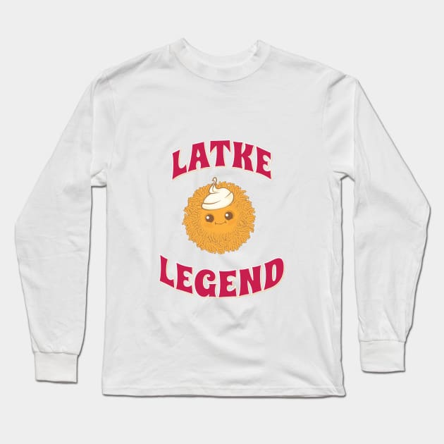 I Am A Latke Legend Hanukkah and Jewish Holidays Long Sleeve T-Shirt by Proud Collection